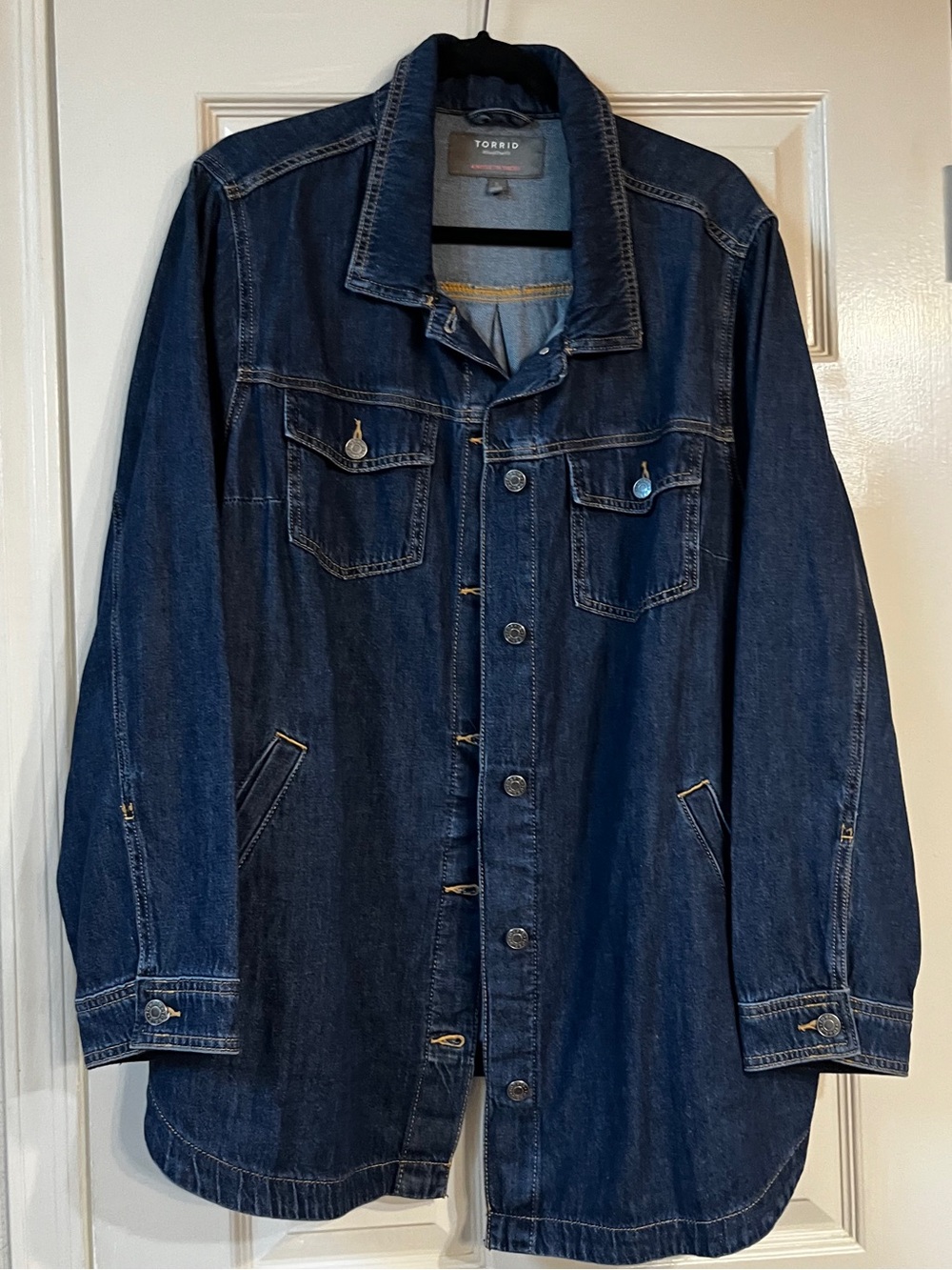 Torrid Dark Blue Denim Barn Jacket